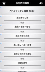 "仮免・仮免許問題集"　問題一覧
