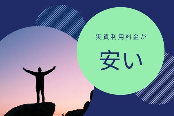 実質使用料金が安い