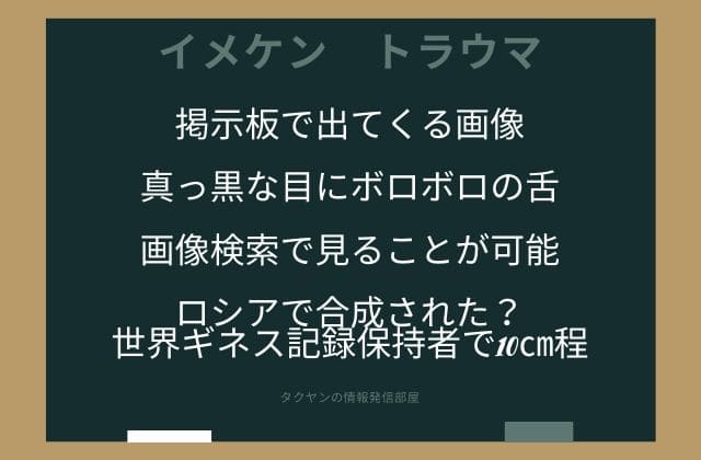 まとめ:　イメケン　トラウマはこんな画像