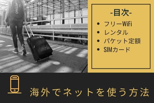 海外でネットを利用するのはどうすればいいのか？