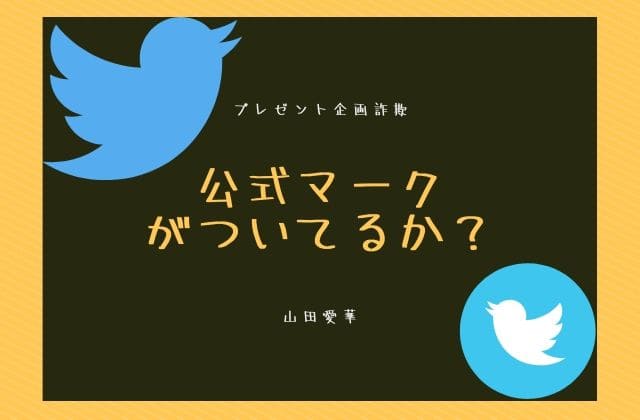 プレゼント詐欺企画1:　公式マークがついているかどうか